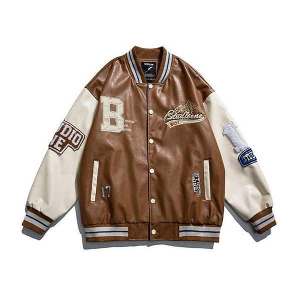 mens jackets varsity pu leather baseball jacket men women vintage embroidery letter patchwork college coats hip hop bomber coat 2209087vgj7v, Black;brown
mens jackets varsity pu leather baseball jacket men women vintage embroidery letter patchwork college coats hip hop bomber coat 2209087vgj7v, Black;brown