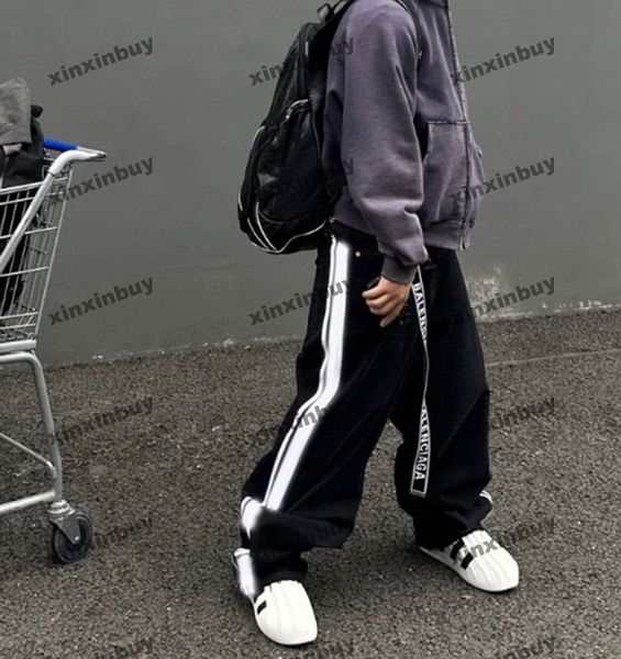 xinxinbuy men women designer pant side ribbon stripe pockets denim 1854 spring summer casual pants black gray m-3xl, Black;brown
xinxinbuy men women designer pant side ribbon stripe pockets denim 1854 spring summer casual pants black gray m-3xl, Black;brown