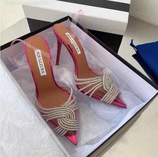 rhinestone crystal-embellished sandals aquazzura pvc pumps high heels shoes100mm spool slingbacks women luxurys designers dress evening shoe, Black
rhinestone crystal-embellished sandals aquazzura pvc pumps high heels shoes100mm spool slingbacks women luxurys designers dress evening shoe, Black