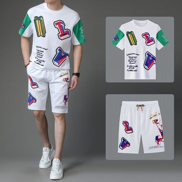 men's tracksuits light luxury brand letter print round neck t shirt shorts set breathable sweat absorbing summer fashion casual 2pk 230, Gray
men's tracksuits light luxury brand letter print round neck t shirt shorts set breathable sweat absorbing summer fashion casual 2pk 230, Gray