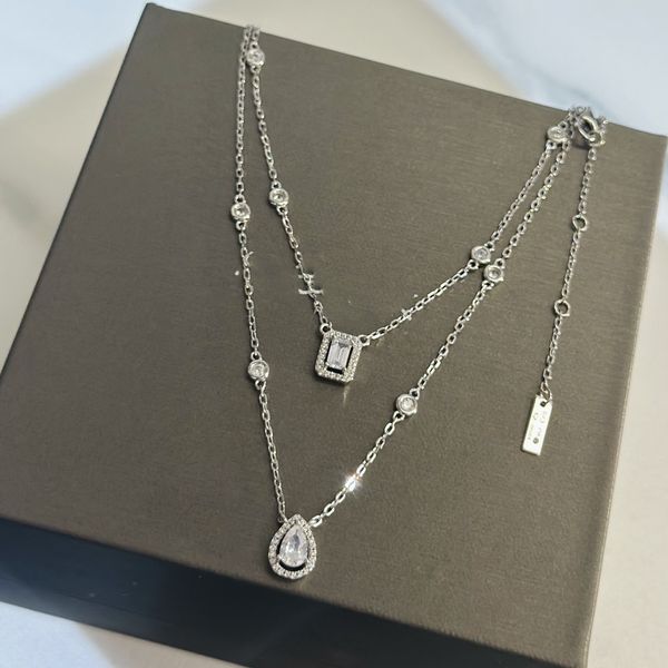 luxury pendant necklace brand designer s925 sterling silver water drop square zircon double layer multi charms chain choker for women jewelr
luxury pendant necklace brand designer s925 sterling silver water drop square zircon double layer multi charms chain choker for women jewelr