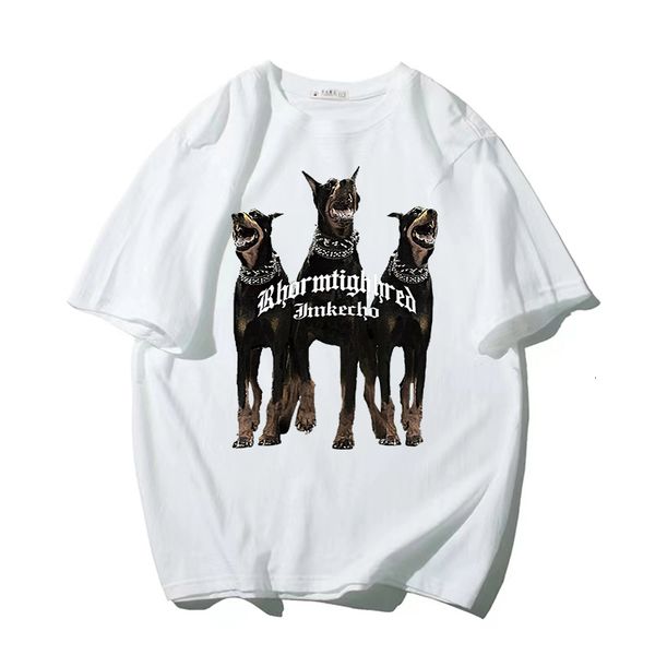 women s t shirt 2023 summer woman man t shirt fashion doberman cotton print streetwear oversized casual male clothes short sleeve blouse 220, White
women s t shirt 2023 summer woman man t shirt fashion doberman cotton print streetwear oversized casual male clothes short sleeve blouse 220, White