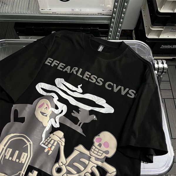 men's tshirts american style retro death skeleton short sleeved t shirt for men and women 2023 summer round neck loose design student 2, White;black
men's tshirts american style retro death skeleton short sleeved t shirt for men and women 2023 summer round neck loose design student 2, White;black