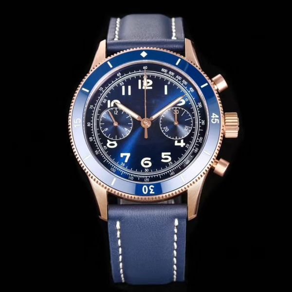 men's chronograph watch, air force commander, swiss original movement, ceramic rotating ring mouth, super strong luminous layer, anti d, Slivery;brown
men's chronograph watch, air force commander, swiss original movement, ceramic rotating ring mouth, super strong luminous layer, anti d, Slivery;brown