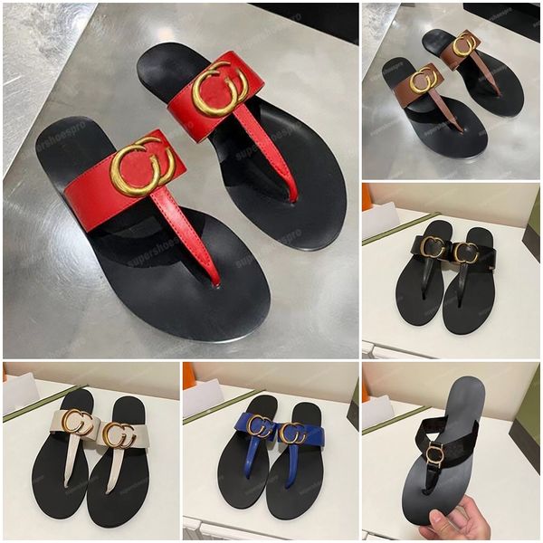 

Women Sandal Designer Sandals Fashion Slides High-quality Leather Slipper Slip-on Sandale Luxury Shoes Summer Beach Balck Red Embossed Slide, Color #6