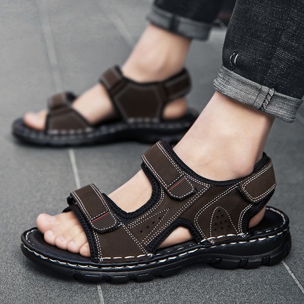 sandals summer men sandals casual beach shoes outdoor gladiators shoes breathable trekking fashion platform shoe leather leisure sandals 230, Black
sandals summer men sandals casual beach shoes outdoor gladiators shoes breathable trekking fashion platform shoe leather leisure sandals 230, Black