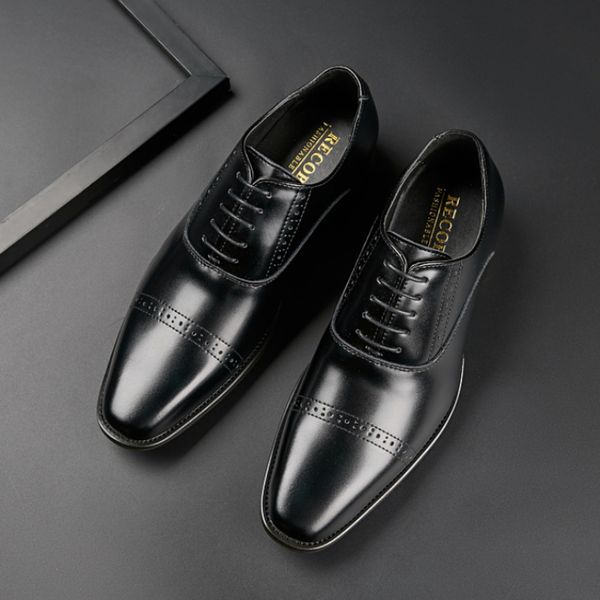oxford shoes men pu low heel solid color carved lace up business gentleman single shoes comfortable business dress shoes, Black
oxford shoes men pu low heel solid color carved lace up business gentleman single shoes comfortable business dress shoes, Black