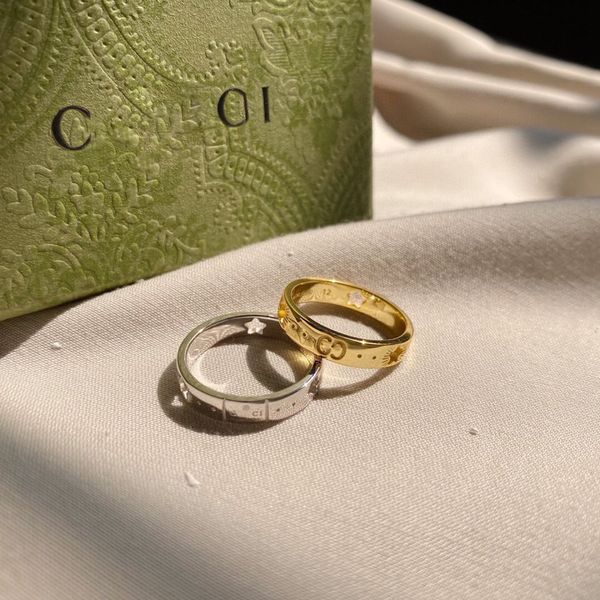fashion designer ring luxury rings gold women trendy holiday gifts hollow stars classic jewelry designer rings men couple rings good, Silver
fashion designer ring luxury rings gold women trendy holiday gifts hollow stars classic jewelry designer rings men couple rings good, Silver