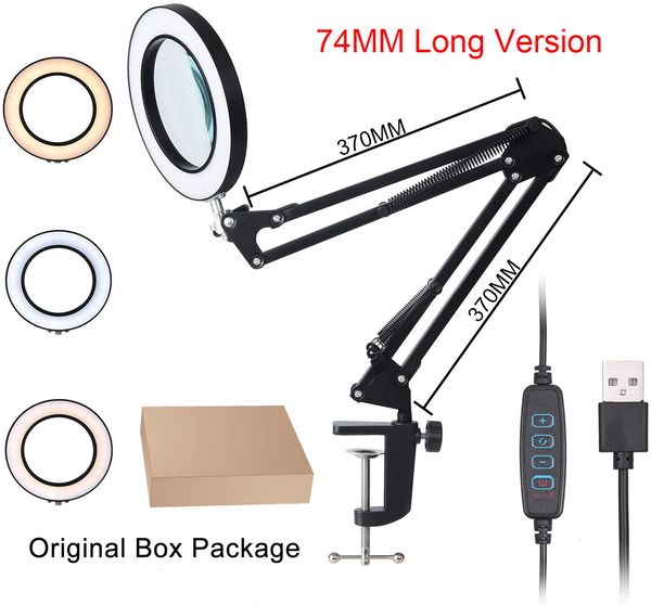 magnifying glasses foldable magnifying glass with led light third hand soldering tool desk clamp usb magnifier welding/reading table lamp 23
magnifying glasses foldable magnifying glass with led light third hand soldering tool desk clamp usb magnifier welding/reading table lamp 23