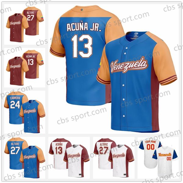 #27 jose altuve venezuela team 2023 wbc classic jersey luis arraez salvador perez hernandez altuve gleyber torres ronald acuna jr. miguel ca, Blue;black
#27 jose altuve venezuela team 2023 wbc classic jersey luis arraez salvador perez hernandez altuve gleyber torres ronald acuna jr. miguel ca, Blue;black