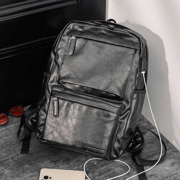 large size men's backpack luxury soft pu leather backpack male computer bag fashion travel camping backpack student school bags 230411
large size men's backpack luxury soft pu leather backpack male computer bag fashion travel camping backpack student school bags 230411