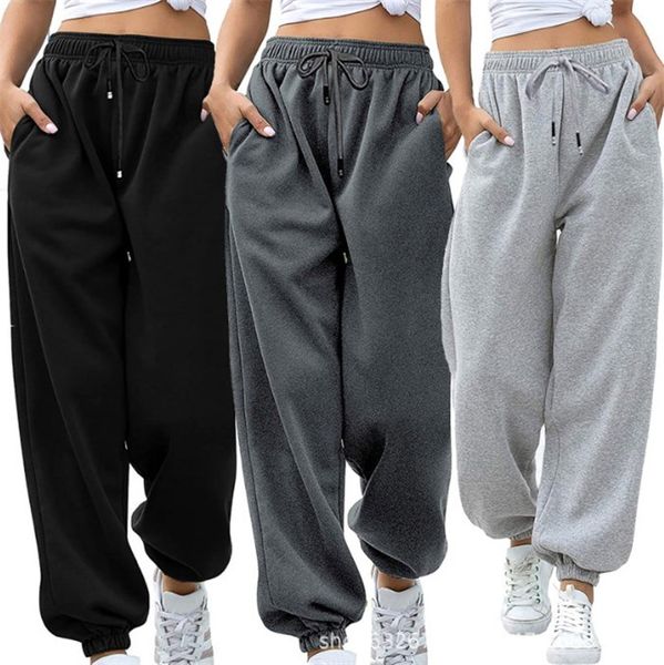 

Women's Sweatpants Baggy Gray Sports Pants Joggers Wide Leg Oversized Streetwear High Waisted Trousers Women Drop Fast Ship