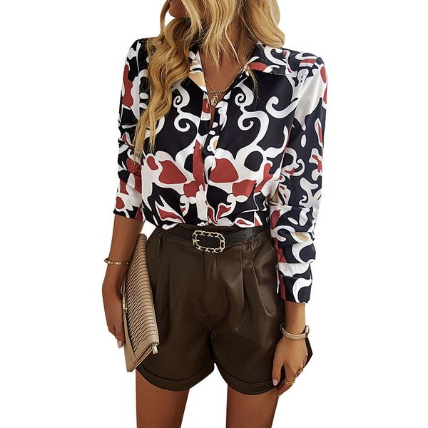 lapel neck paneled colorful print blouse fashion summer button down v-neck floral shirt with button closure cuff long sleeves floral print p, White
lapel neck paneled colorful print blouse fashion summer button down v-neck floral shirt with button closure cuff long sleeves floral print p, White