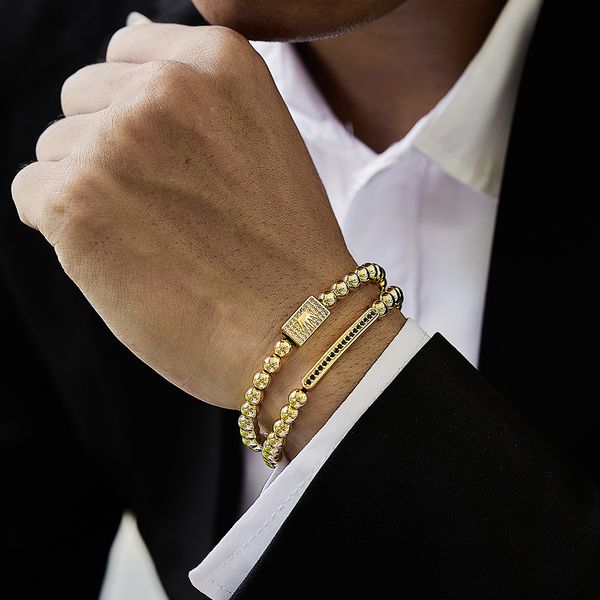 charm bracelets 2 pcs set crown long tube men pave cz braided macrame gold color bead for jewelry gift 230411, Golden;silver
charm bracelets 2 pcs set crown long tube men pave cz braided macrame gold color bead for jewelry gift 230411, Golden;silver