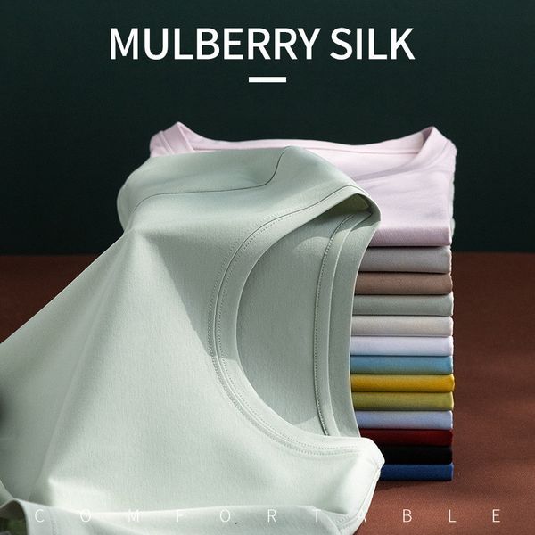 women's t-shirt soft mulberry silk cotton t-shirts womens loose round neck short sleeve woman t-shirts solid color summer 230411, White
women's t-shirt soft mulberry silk cotton t-shirts womens loose round neck short sleeve woman t-shirts solid color summer 230411, White