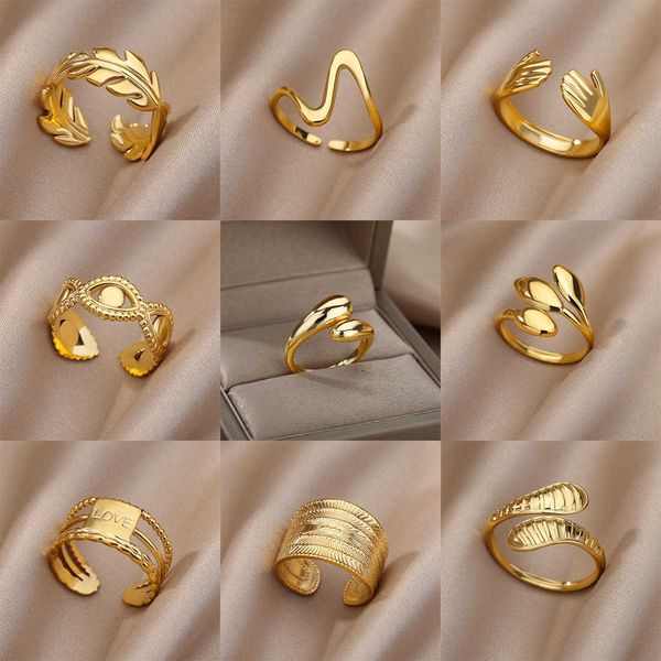 band rings stainless steel rings for women men gold color engagement wedding party ring female male finger jewelry gift 2023 p230411, Silver
band rings stainless steel rings for women men gold color engagement wedding party ring female male finger jewelry gift 2023 p230411, Silver