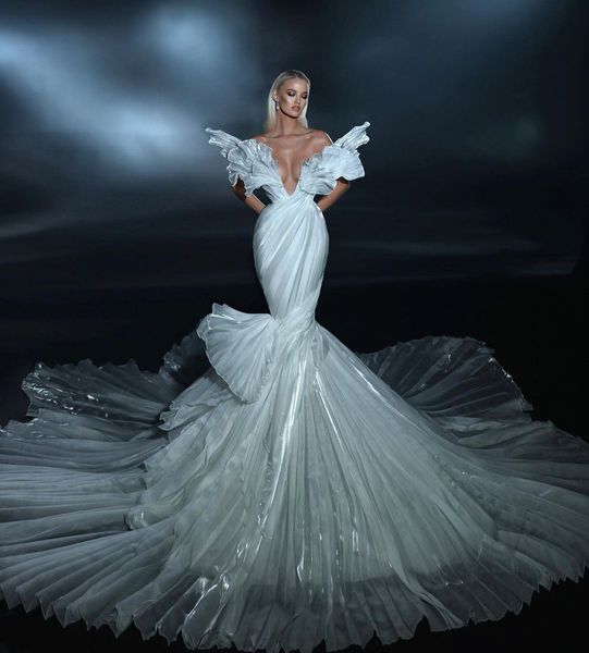 luxury mermaid prom dresses sleeveless v neck appliques sequins beaded floor length 3d lace satin folds zipper evening dress bridal gowns pl, Black
luxury mermaid prom dresses sleeveless v neck appliques sequins beaded floor length 3d lace satin folds zipper evening dress bridal gowns pl, Black