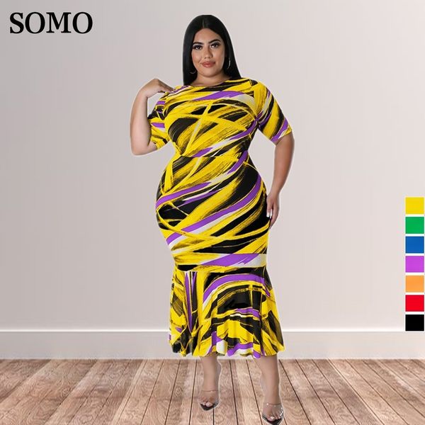 plus size dresses summer clothes casual crew neck fashion printed short sleeve women size ruffles long dress wholesale drop 230410, Black
plus size dresses summer clothes casual crew neck fashion printed short sleeve women size ruffles long dress wholesale drop 230410, Black