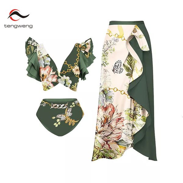 women's swimwear green vintage bikini ruffled floral print bikinis swimsuit and skirt desiger bathing suit female retro summwe surf wea, White;black
women's swimwear green vintage bikini ruffled floral print bikinis swimsuit and skirt desiger bathing suit female retro summwe surf wea, White;black