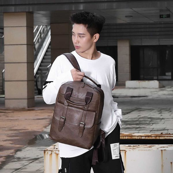 men's pu backpack outdoor trend computer travel backpack multifunctional large capacity backpack 230411
men's pu backpack outdoor trend computer travel backpack multifunctional large capacity backpack 230411