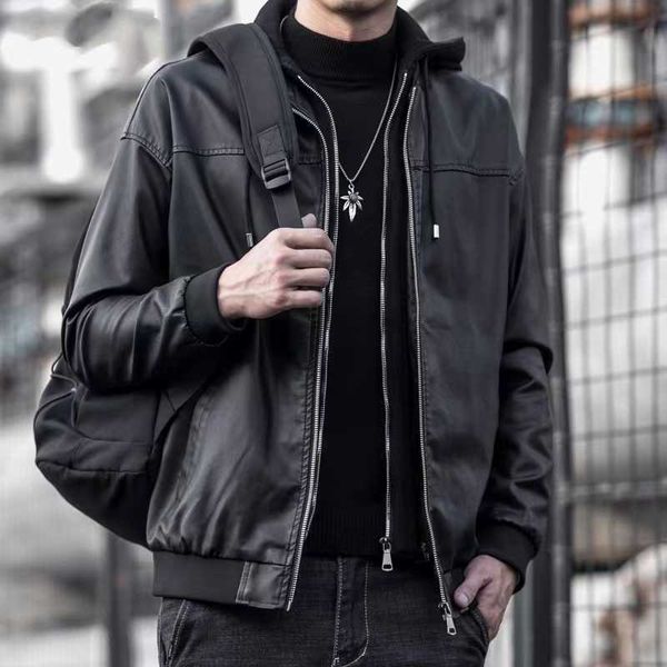 men's leather faux coat men's spring and autumn trend 2023 new motorcycle riding clothes leather jacket menoa0q, Black;brown
men's leather faux coat men's spring and autumn trend 2023 new motorcycle riding clothes leather jacket menoa0q, Black;brown