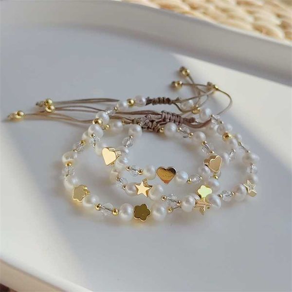fashion designer jewelry bracelet french light luxury natural freshwater pearl handicraft versatile woven beaded copper plated love bracelet, Silver
fashion designer jewelry bracelet french light luxury natural freshwater pearl handicraft versatile woven beaded copper plated love bracelet, Silver