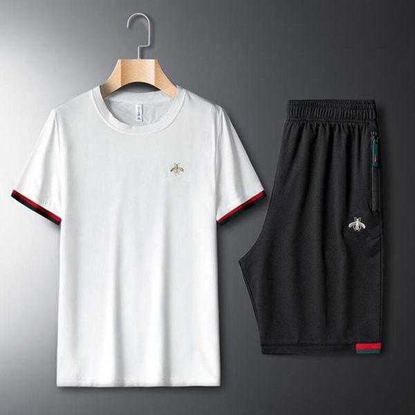 men tracksuits designer t shirt and shorts 2 piece sets casual white black embroidery clothes men's running fitness sportswear letter t, Gray
men tracksuits designer t shirt and shorts 2 piece sets casual white black embroidery clothes men's running fitness sportswear letter t, Gray