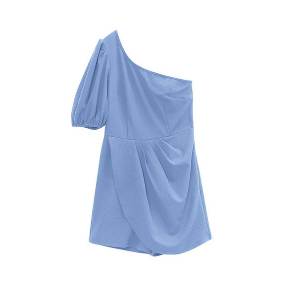 one-shoulder women's rompers solid loose shorts short dress pants casual jumpsuits ruched high waist sashes layered covering puff half, Black;white
one-shoulder women's rompers solid loose shorts short dress pants casual jumpsuits ruched high waist sashes layered covering puff half, Black;white