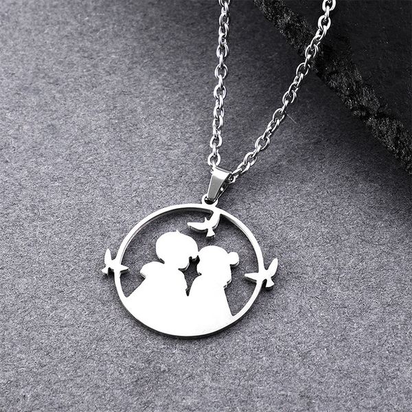 10pcs screen silhouette necklace boy&girl in love charm titanium steel prince&princess cucoloris clavicle chain jewelry gifts for lover coup, Silver
10pcs screen silhouette necklace boy&girl in love charm titanium steel prince&princess cucoloris clavicle chain jewelry gifts for lover coup, Silver