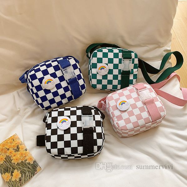 children checkerboard handbags kids rainbow brooch single shoulder bags boys girls messenger sports casual bag z1440, Black
children checkerboard handbags kids rainbow brooch single shoulder bags boys girls messenger sports casual bag z1440, Black