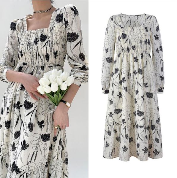 322 2023 runway dress spring summer dress brand same style empire squared neck long sleeve white polyester womens dress fashion yl, Black
322 2023 runway dress spring summer dress brand same style empire squared neck long sleeve white polyester womens dress fashion yl, Black