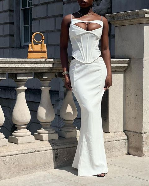 party dresses white evening prom cut out wedding sleeveless long formal occasion elegant summer women 2023 230411, White;black
party dresses white evening prom cut out wedding sleeveless long formal occasion elegant summer women 2023 230411, White;black