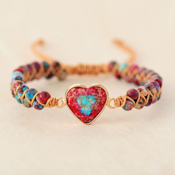 charm bracelets natural stone heart charm bracelets string braided macrame braclets jaspers friendship wrist wrap bracelet femme women jewel, Golden;silver
charm bracelets natural stone heart charm bracelets string braided macrame braclets jaspers friendship wrist wrap bracelet femme women jewel, Golden;silver