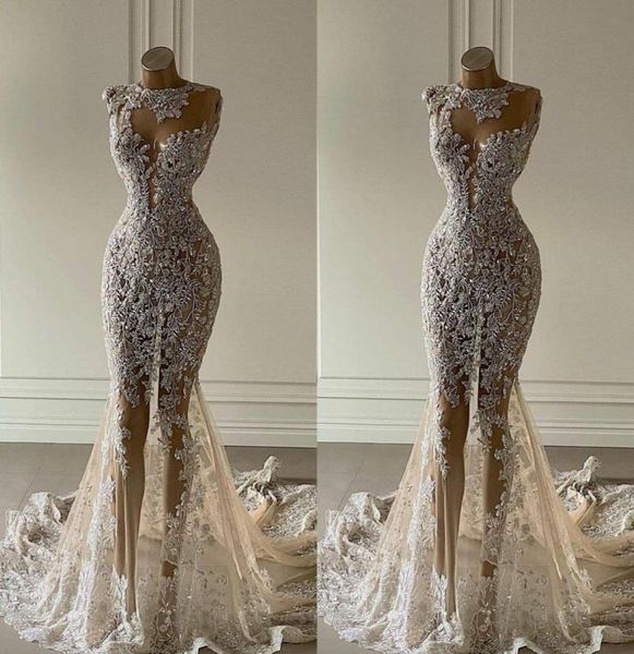 2021 new crystal mermaid wedding dresses see through lace appliqued bridal gowns luxurious sequined dubai wedding dress customise4059545, White
2021 new crystal mermaid wedding dresses see through lace appliqued bridal gowns luxurious sequined dubai wedding dress customise4059545, White