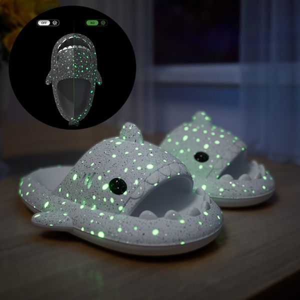 shark slippers with starry night light design bathroom slippers couple women's shoes, Black
shark slippers with starry night light design bathroom slippers couple women's shoes, Black