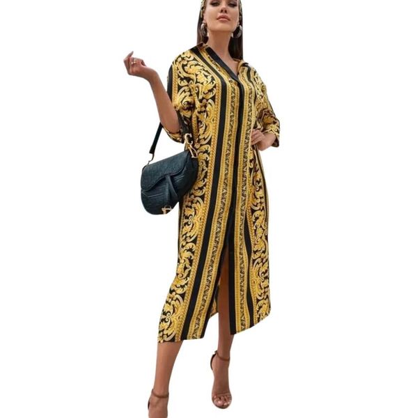 european american women's dresses summer fashion casual temperament commuter ladies shirt long skirt with headscarf, Black;gray
european american women's dresses summer fashion casual temperament commuter ladies shirt long skirt with headscarf, Black;gray