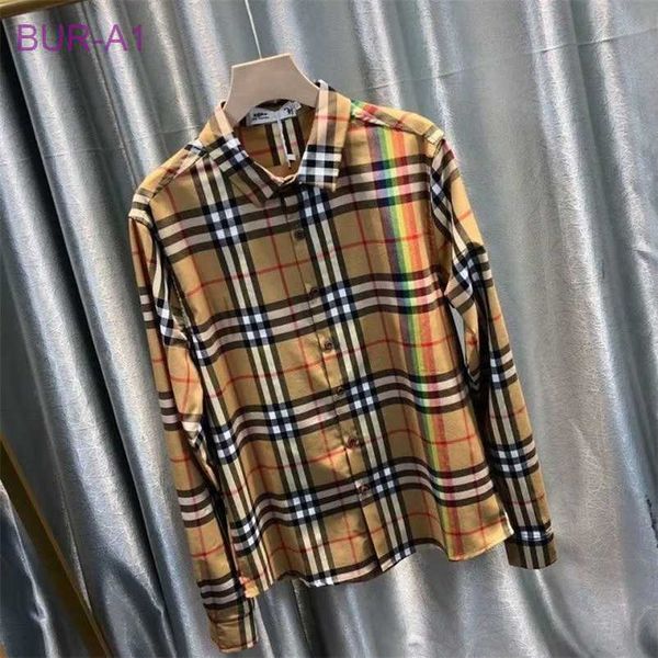 burbersys clothes original designer mens casual shirt rainbow plaid shirt classic patchwork ribbon casual top, White;black
burbersys clothes original designer mens casual shirt rainbow plaid shirt classic patchwork ribbon casual top, White;black