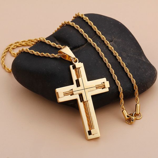chokers kalen shiny three layer cross chain necklaces for men 4 color stainless steel pendant necklaces male choker jewelry accessory 230411, Golden;silver
chokers kalen shiny three layer cross chain necklaces for men 4 color stainless steel pendant necklaces male choker jewelry accessory 230411, Golden;silver