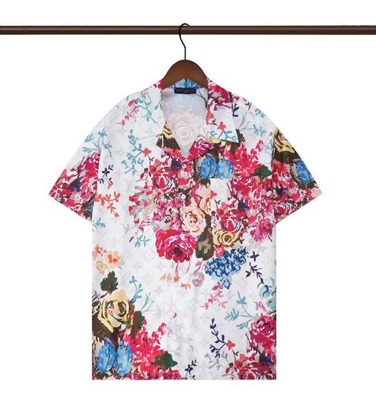 beautiful flowers print men's casual shirts short sleeve man designer shirt women, White;black
beautiful flowers print men's casual shirts short sleeve man designer shirt women, White;black