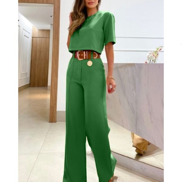 women's two piece pants 2023 casual women half sleeve crop wide leg set summer femme office lady pieces suit outfits korean style 23041, White
women's two piece pants 2023 casual women half sleeve crop wide leg set summer femme office lady pieces suit outfits korean style 23041, White