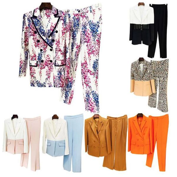 designer blazer womens two pcs pants business office lady blazer suits leopard floral patern print solid colors two colors contrast sets sl, White;black
designer blazer womens two pcs pants business office lady blazer suits leopard floral patern print solid colors two colors contrast sets sl, White;black