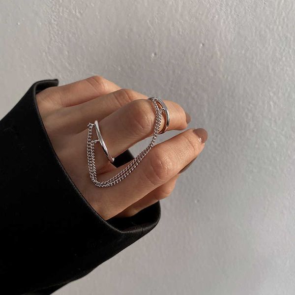 band rings fashion punk chain double ring set women hip hop open ring metal silver color chain geometric party jewlery gifts p230411
band rings fashion punk chain double ring set women hip hop open ring metal silver color chain geometric party jewlery gifts p230411