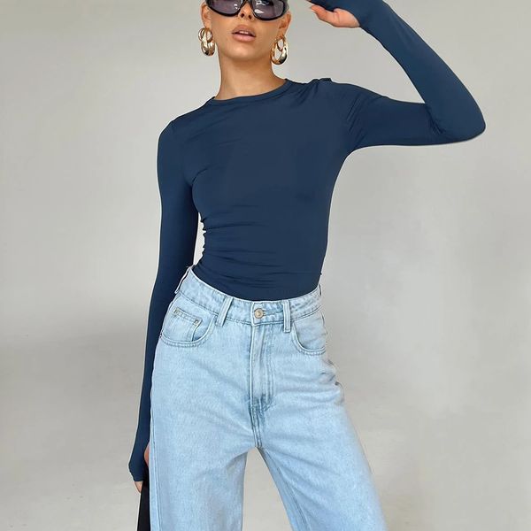 women's t-shirt women long sleeve solid t-shirt slim fit casual spring autumn pullovers y2k streetwear cropped bottoming shirt skinny, White
women's t-shirt women long sleeve solid t-shirt slim fit casual spring autumn pullovers y2k streetwear cropped bottoming shirt skinny, White