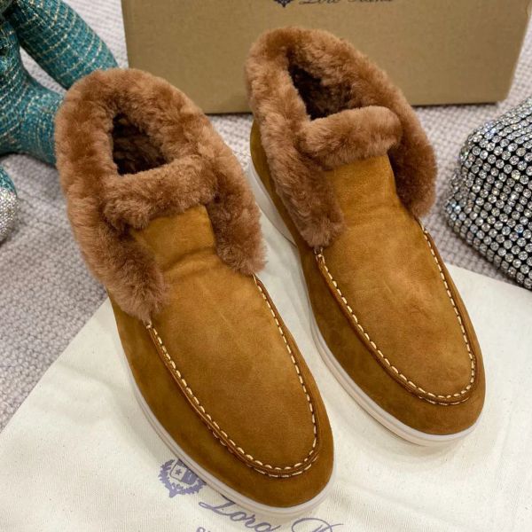 lp piana winter charms walk suede loafers shoes snow boots couple flat wool ankle boot slip on flats women's luxury designers dress sho, Black
lp piana winter charms walk suede loafers shoes snow boots couple flat wool ankle boot slip on flats women's luxury designers dress sho, Black