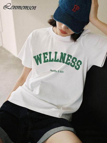 womens tshirt lenmemsen summer casual basic t shirts women simple short sleeve letter graphic tees female cotton loose high street 230411, White
womens tshirt lenmemsen summer casual basic t shirts women simple short sleeve letter graphic tees female cotton loose high street 230411, White