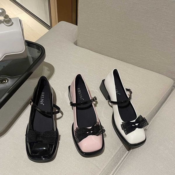 french thick heeled square bow tie with skirt single shoe women's shoes new versatile mary jane shoes 230411, Black
french thick heeled square bow tie with skirt single shoe women's shoes new versatile mary jane shoes 230411, Black