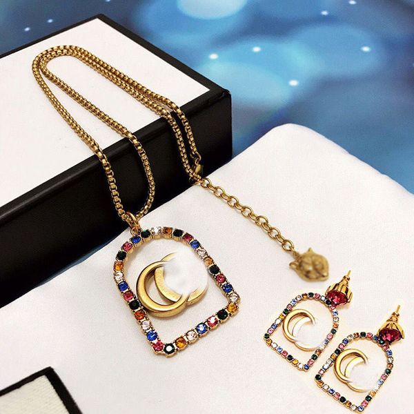 fashion designer 18k gold plated curb chain pendant necklaces ear stud earring luxury brand double letter geometric sweater chains mens wome, Silver
fashion designer 18k gold plated curb chain pendant necklaces ear stud earring luxury brand double letter geometric sweater chains mens wome, Silver