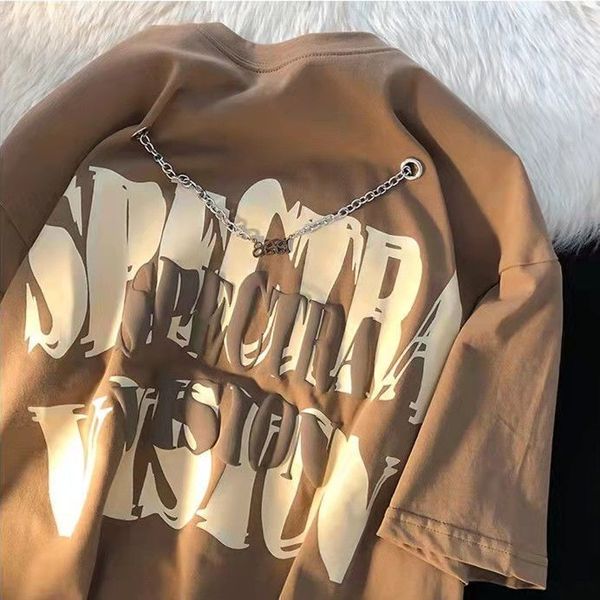 womens tshirt summer thin white american high street monogrammed necklace loose versatile short sleeved student tshirt for boys and girls y2
womens tshirt summer thin white american high street monogrammed necklace loose versatile short sleeved student tshirt for boys and girls y2
