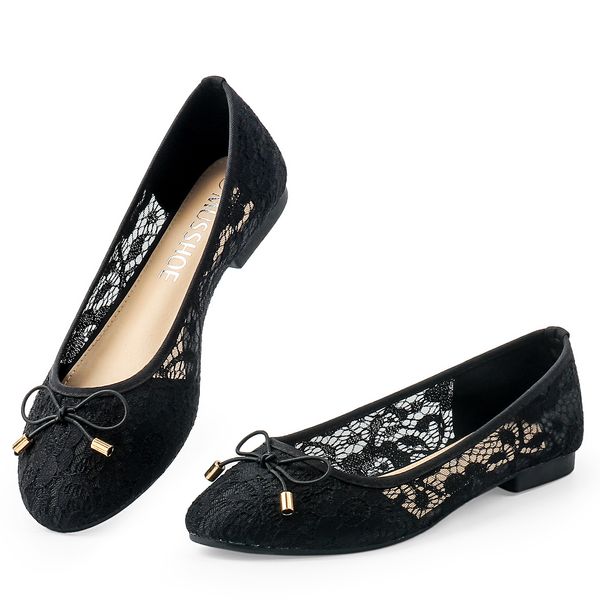 dress shoes flat comfortable bowknot lace breathable ballet for 230410, Black
dress shoes flat comfortable bowknot lace breathable ballet for 230410, Black