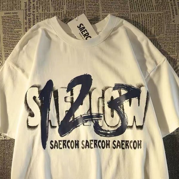 women's tshirt american retro hiphop trendy brand short sleeved tshirt men women loose street style european high 230410, White
women's tshirt american retro hiphop trendy brand short sleeved tshirt men women loose street style european high 230410, White